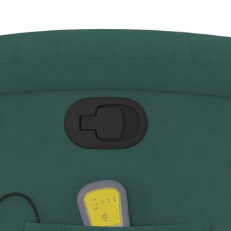 Massagestoel verstelbaar fluweel donkergroen 10