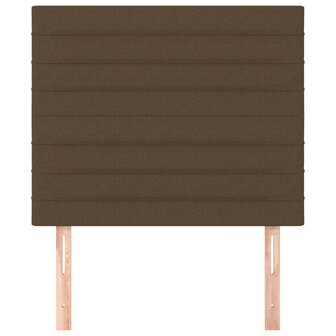 Hoofdborden 2 st 100x5x78/88 cm stof donkerbruin 3