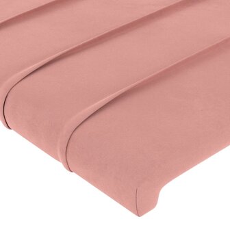 Hoofdborden 4 st 80x5x78/88 cm fluweel roze 4