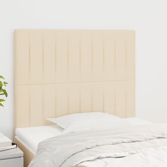 Hoofdborden 2 st 90x5x78/88 cm stof cr&egrave;mekleurig 1
