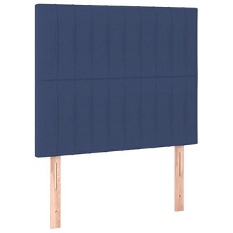 Hoofdborden 2 st 90x5x78/88 cm stof blauw 2
