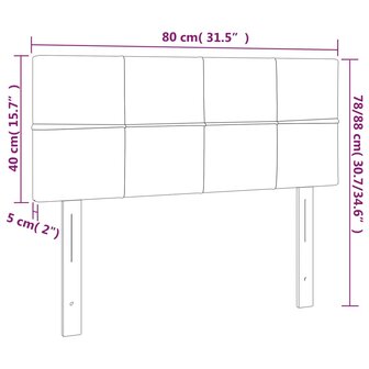 Hoofdbord 80x5x78/88 cm stof blauw 8