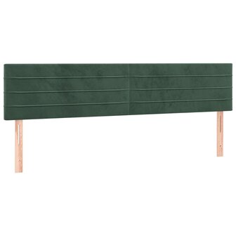 Hoofdborden 2 st 80x5x78/88 cm fluweel donkergroen 2