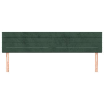 Hoofdborden 2 st 80x5x78/88 cm fluweel donkergroen 3