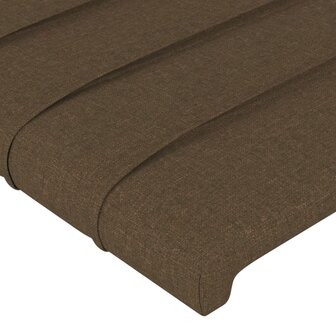 Hoofdborden 2 st 100x5x78/88 cm stof donkerbruin 4