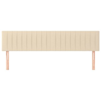 Hoofdborden 2 st 90x5x78/88 cm stof cr&egrave;mekleurig 3