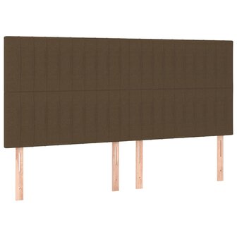 Hoofdborden 4 st 80x5x78/88 cm stof donkerbruin 2