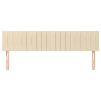 Hoofdborden 2 st 80x5x78/88 cm stof cr&egrave;mekleurig 3
