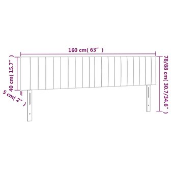 Hoofdborden 2 st 80x5x78/88 cm stof cr&egrave;mekleurig 8