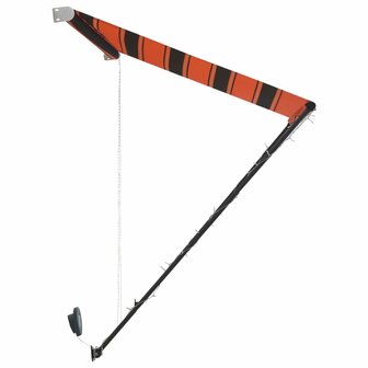 Luifel uittrekbaar met LED 250x150 cm oranje en bruin 6