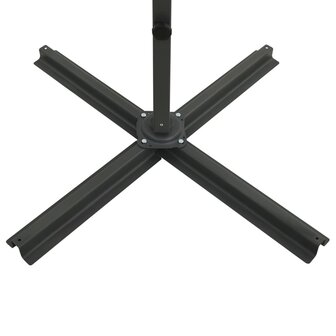 Zweefparasol met paal en LED-verlichting 250 cm groen 10