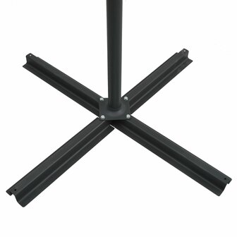 Zweefparasol met LED en stalen paal 250x250 cm azuurblauw 8