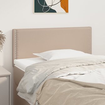 Hoofdbord 90x5x78/88 cm kunstleer cappuccinokleurig 1