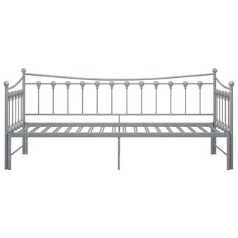 Slaapbankframe uittrekbaar metaal grijs 90x200 cm 5