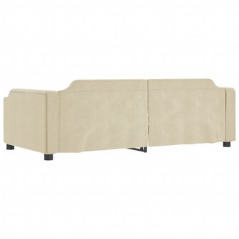 Slaapbank 90x200 cm stof cr&egrave;mekleurig 5