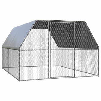 Kippenhok 3x4x2 m gegalvaniseerd staal 1