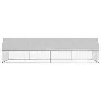 Kippenhok 3x8x2 m gegalvaniseerd staal 3