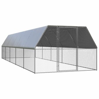 Kippenhok 3x10x2 m gegalvaniseerd staal 1