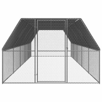 Kippenhok 3x10x2 m gegalvaniseerd staal 2