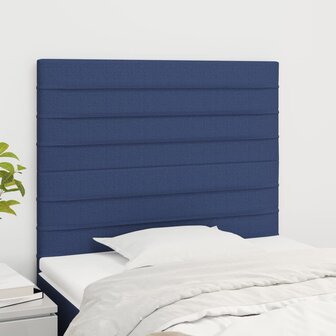 Hoofdborden 2 st 80x5x78/88 cm stof blauw 1