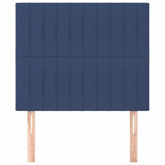 Hoofdborden 2 st 100x5x78/88 cm stof blauw 3