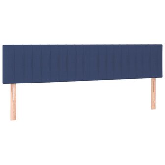 Hoofdborden 2 st 100x5x78/88 cm stof blauw 2