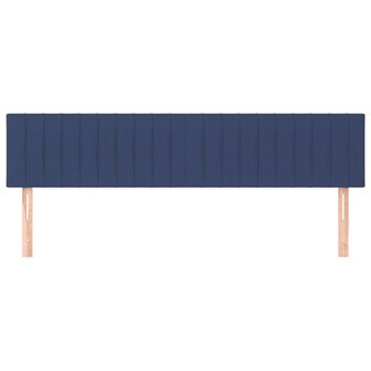 Hoofdborden 2 st 100x5x78/88 cm stof blauw 3