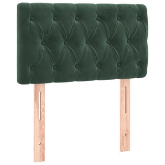 Hoofdbord 80x7x78/88 cm fluweel donkergroen 2