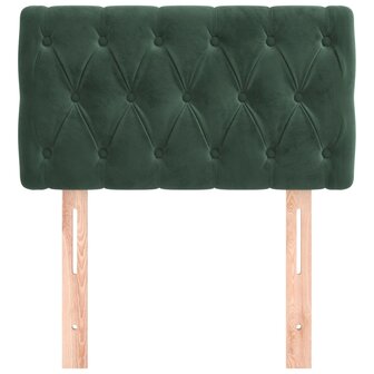Hoofdbord 80x7x78/88 cm fluweel donkergroen 3