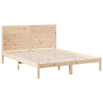 Bedframe extra lang zonder matras massief hout 160x210 cm 3