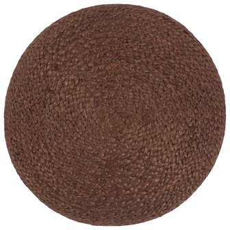 Poef handgemaakt 40x45 cm jute bruin 2