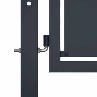 Poort 350x150 cm staal antraciet 3