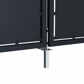 Poort 350x150 cm staal antraciet 4