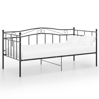 Slaapbankframe metaal zwart 90x200 cm 2