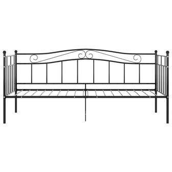 Slaapbankframe metaal zwart 90x200 cm 4
