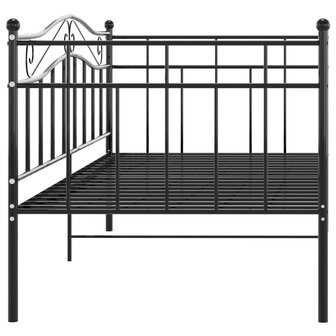 Slaapbankframe metaal zwart 90x200 cm 5