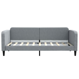 Slaapbank 90x190 cm stof lichtgrijs 3