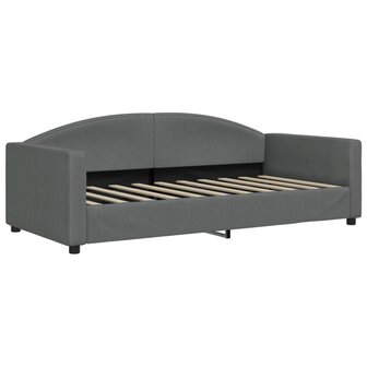 Slaapbank 90x190 cm stof donkergrijs 2