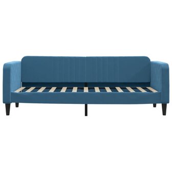 Slaapbank 80x200 cm fluweel blauw 3