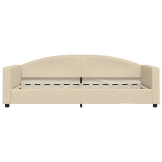 Slaapbank 90x200 cm stof cr&egrave;mekleurig 3
