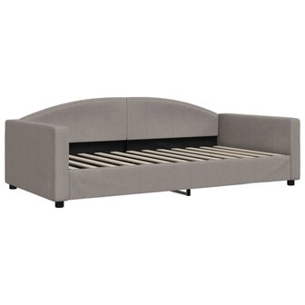 Slaapbank 100x200 cm stof taupe 2