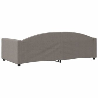 Slaapbank 100x200 cm stof taupe 5