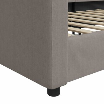 Slaapbank 100x200 cm stof taupe 6