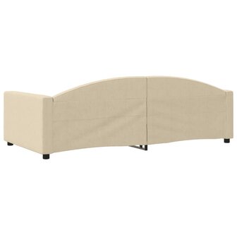 Slaapbank 100x200 cm stof cr&egrave;mekleurig 5