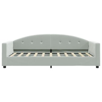 Slaapbank 80x200 cm fluweel lichtgrijs 3