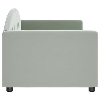 Slaapbank 80x200 cm fluweel lichtgrijs 4
