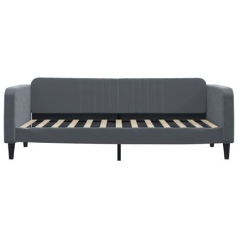 Slaapbank 90x200 cm fluweel donkergrijs 3