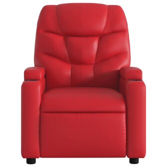 Massagestoel verstelbaar kunstleer rood 4