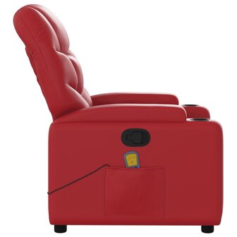Massagestoel verstelbaar kunstleer rood 5