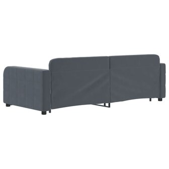 Slaapbank onderschuifbed en lades 90x200 cm fluweel donkergrijs 5